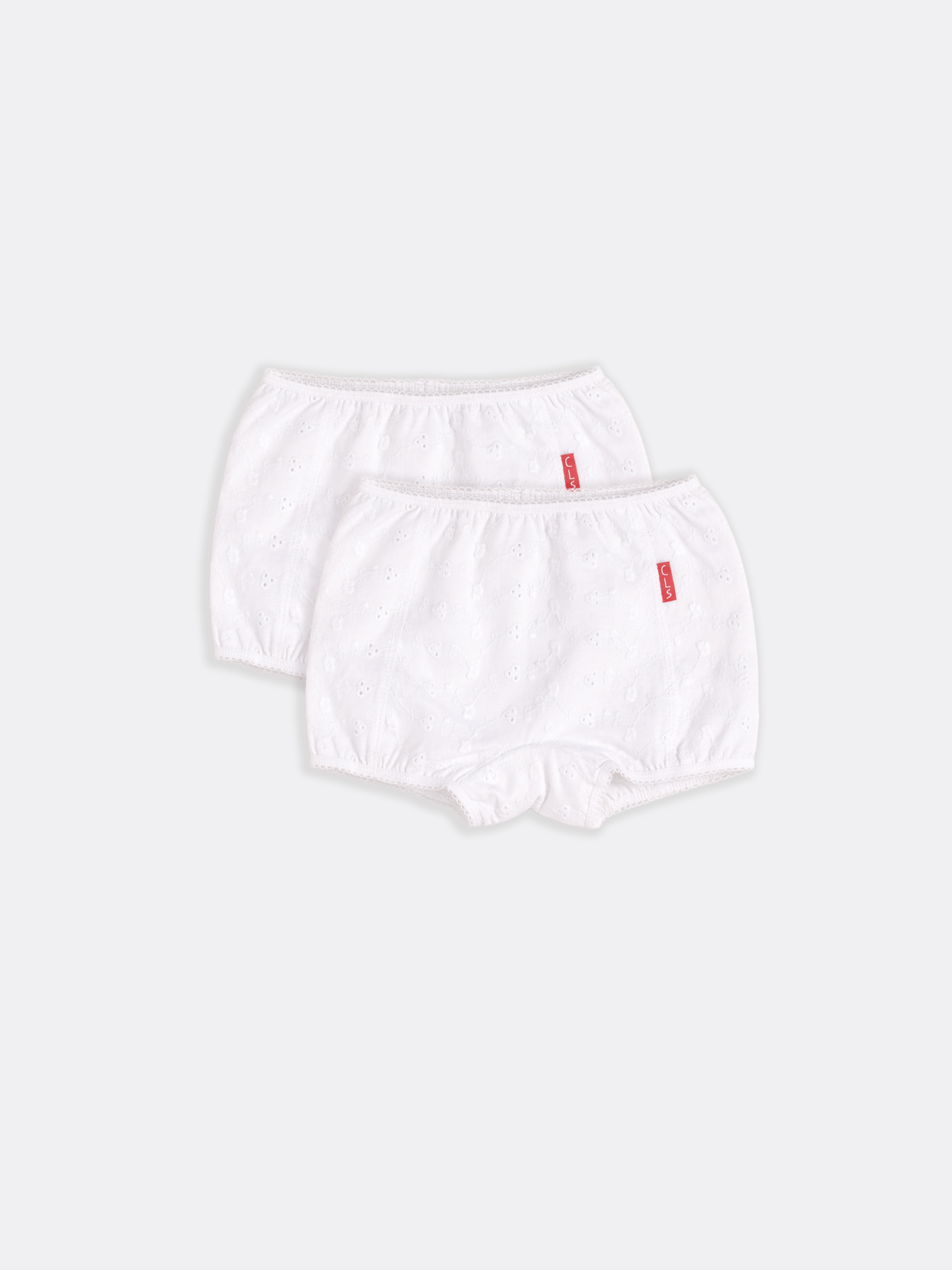 Meisjes Boxershort 2-Pack Embroidery Wit