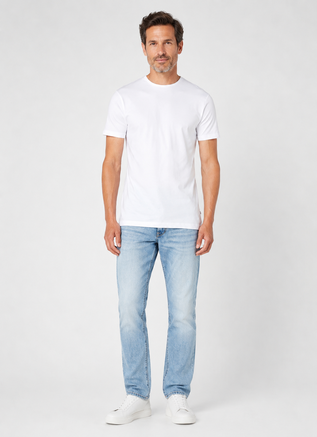 T-Shirt Wit 100% Cotton 2-Pack