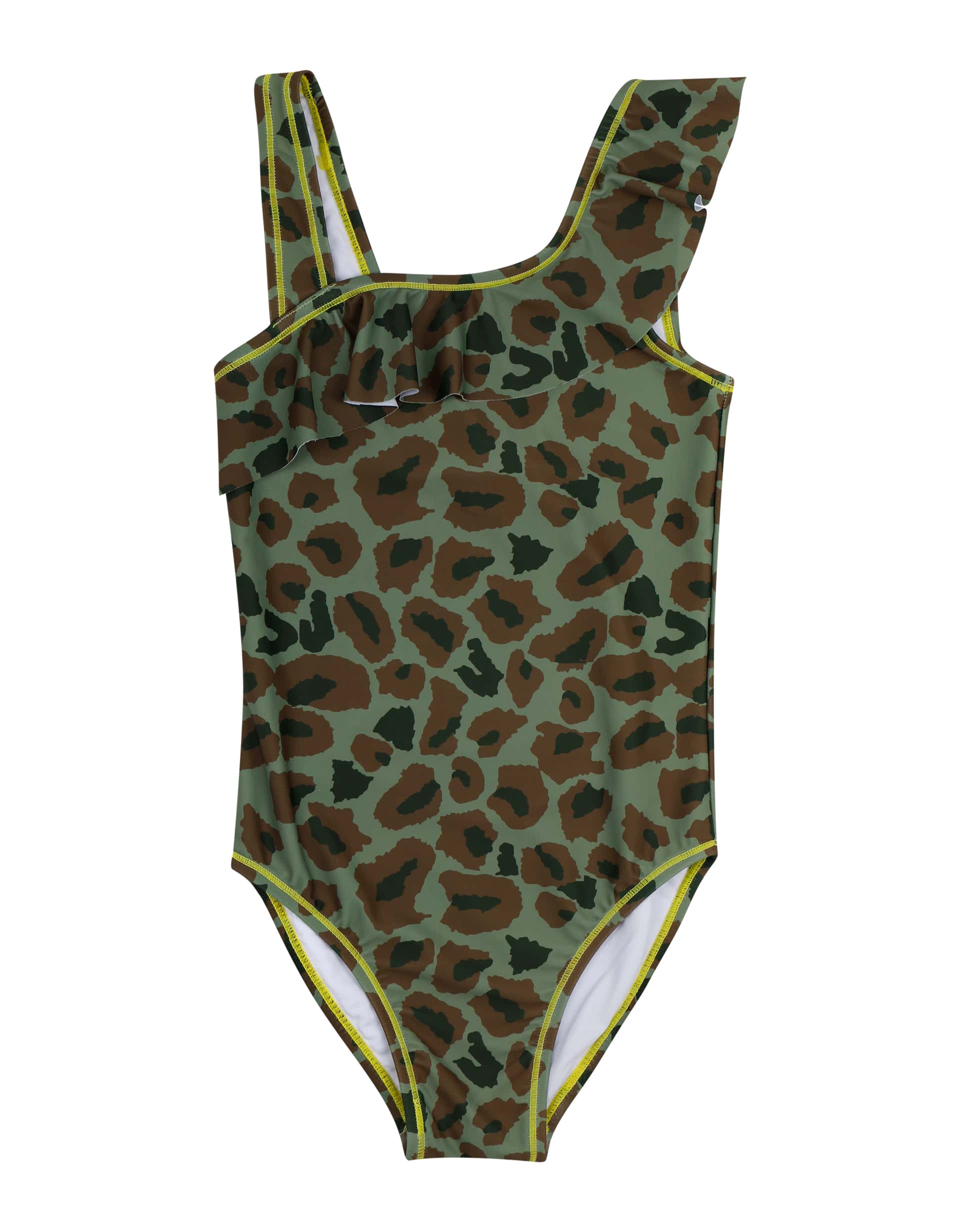 onwetendheid Aardrijkskunde cache Girls Swimsuit | 12 | 22082-Camel Leopard-12