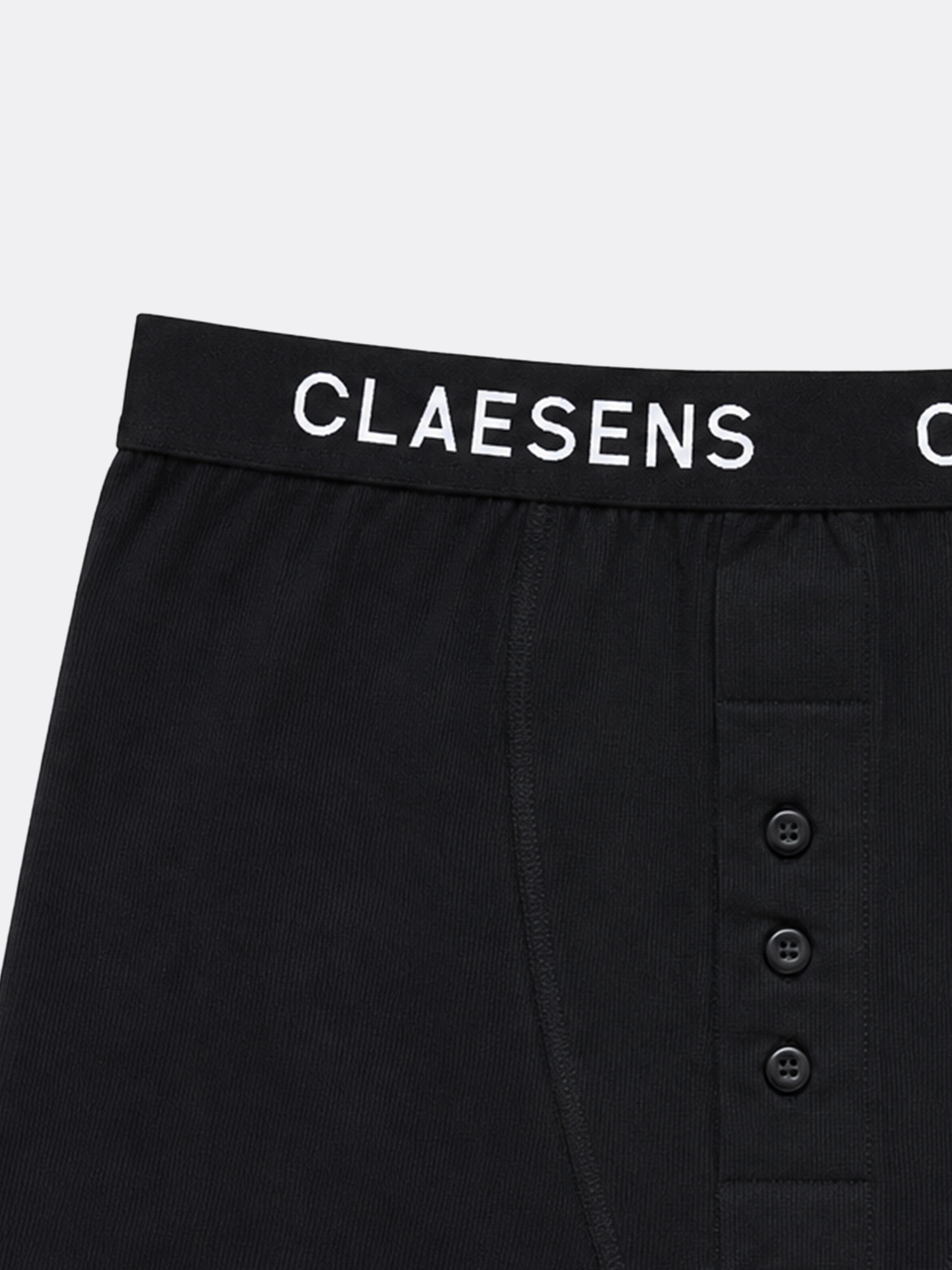 Boxershort Rib zwart 2-Pack