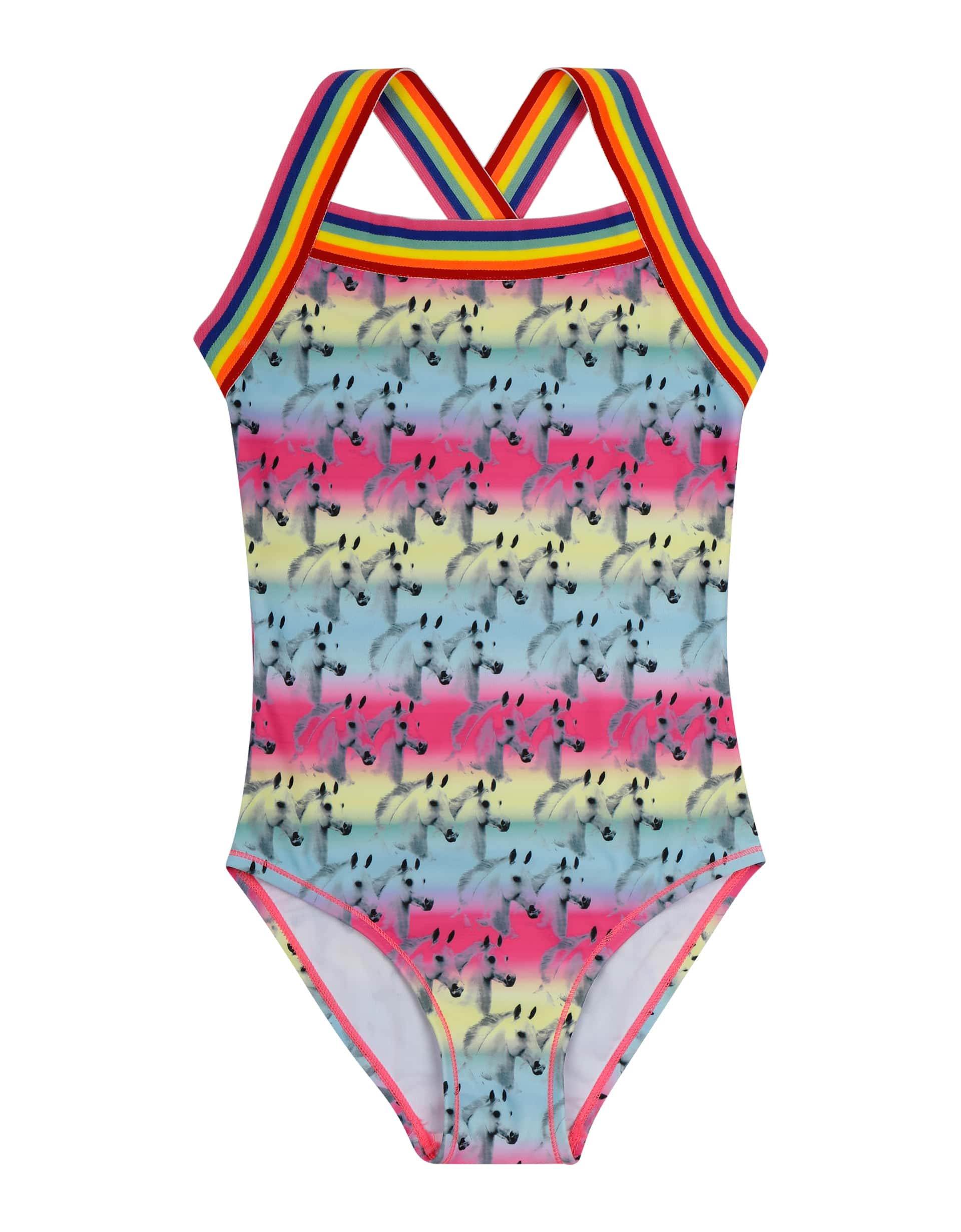 handel banaan Midden Girls Swimsuit | 2 | 220370-Horse-2