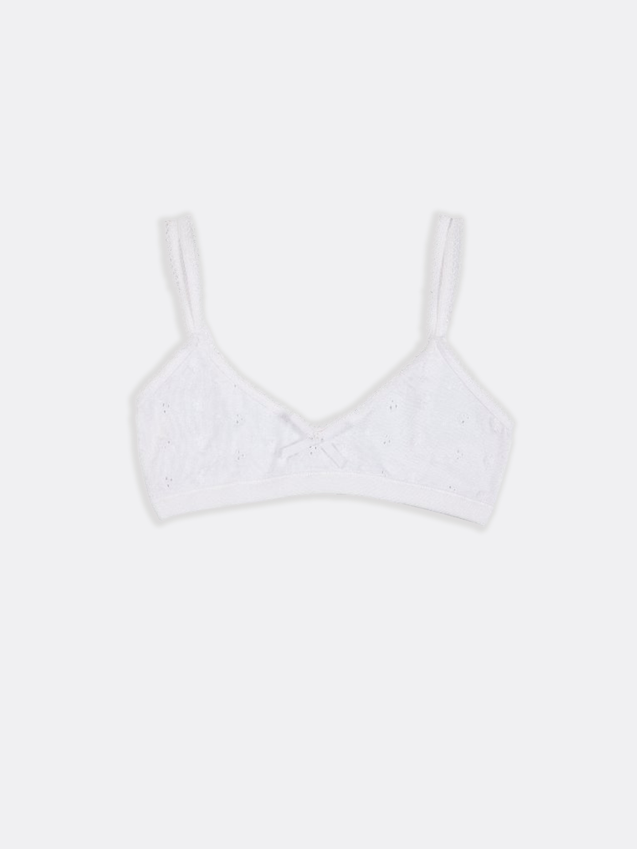Meisjes BH Top - Embroidery Wit