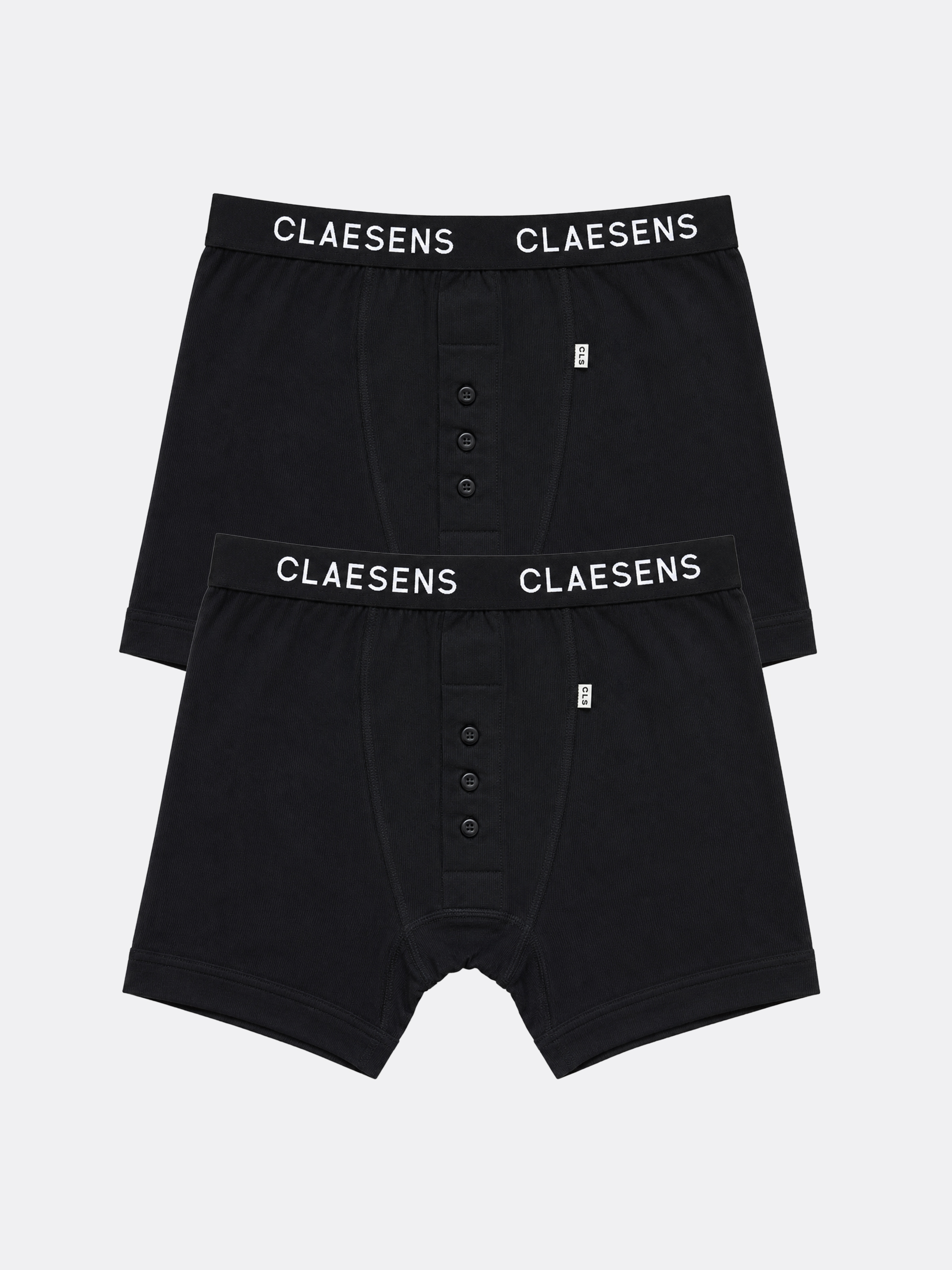 Boxershort Rib zwart 2-Pack