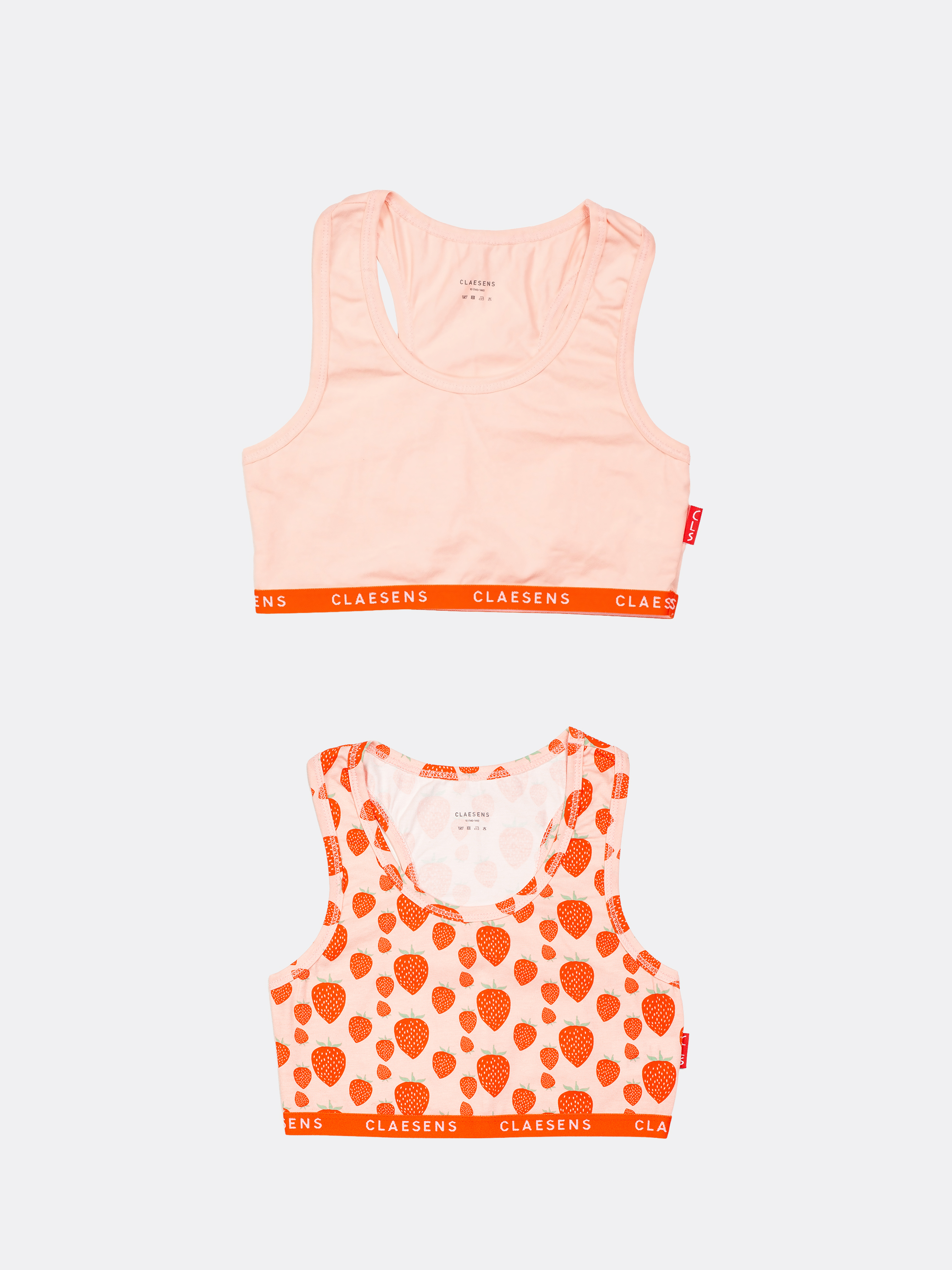 Meisjes Croptop 2-Pack Strawberry
